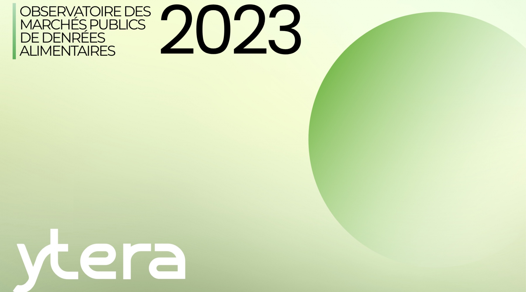 Observatoire des marchés publics de denrées alimentaires – Rapport 2023